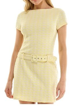 B Darlin Yellow Tweed Dress